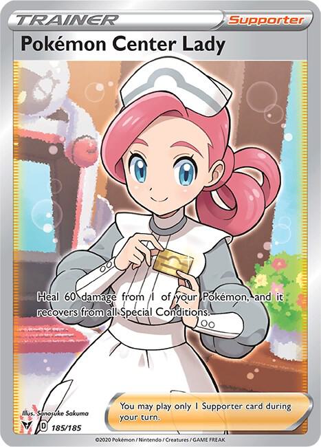 Pokemon Center Lady (Full Art) - SWSH04: Vivid Voltage - #185/185