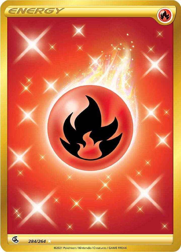Fire Energy (Secret) - SWSH08: Fusion Strike - #284/264
