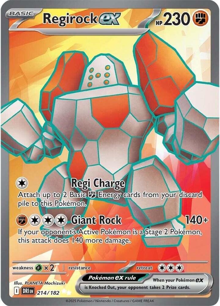 Regirock ex - 214/182 - SV10: Destined Rivals - #214/182