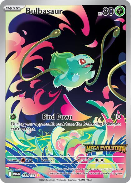 Bulbasaur - 133/132 (Mega Evolution Stamped) - Miscellaneous Cards & Products - #133/132