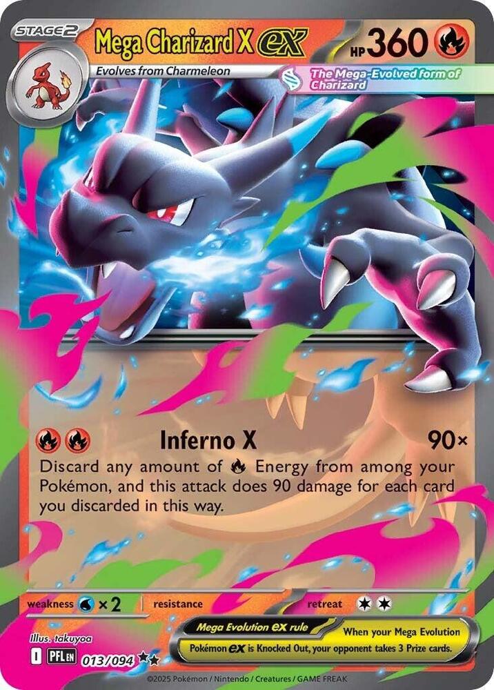 Mega Charizard X ex - 013/094 - ME02: Phantasmal Flames - #013/094