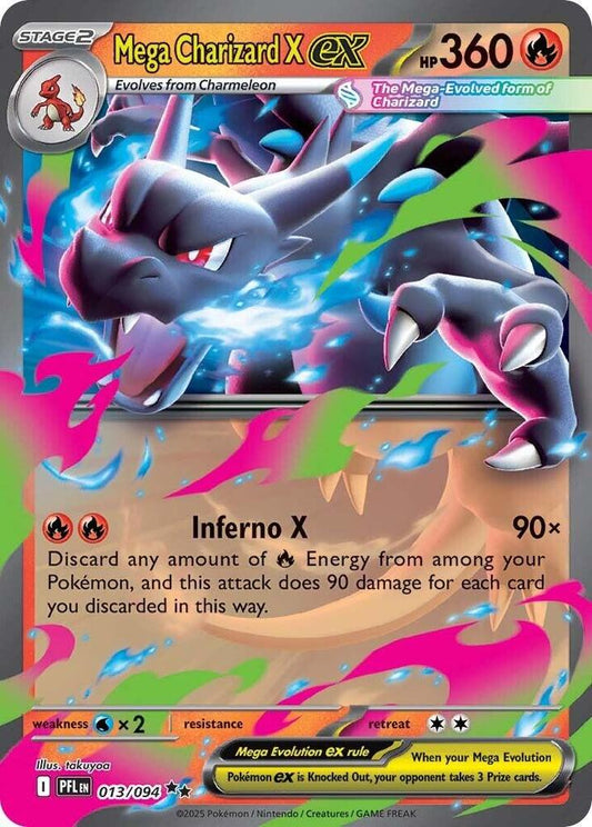 Mega Charizard X ex - 013/094 - ME02: Phantasmal Flames - #013/094