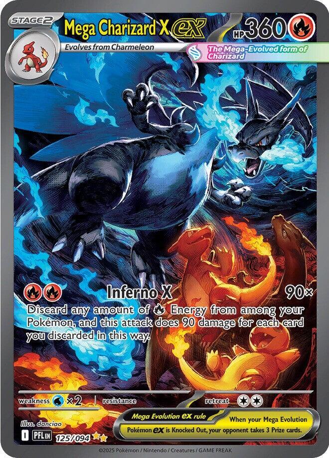 Mega Charizard X ex - 125/094 - ME02: Phantasmal Flames - #125/094