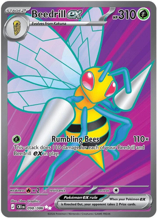 Beedrill ex - 098/086 - ME04: Chaos Rising - #098/086