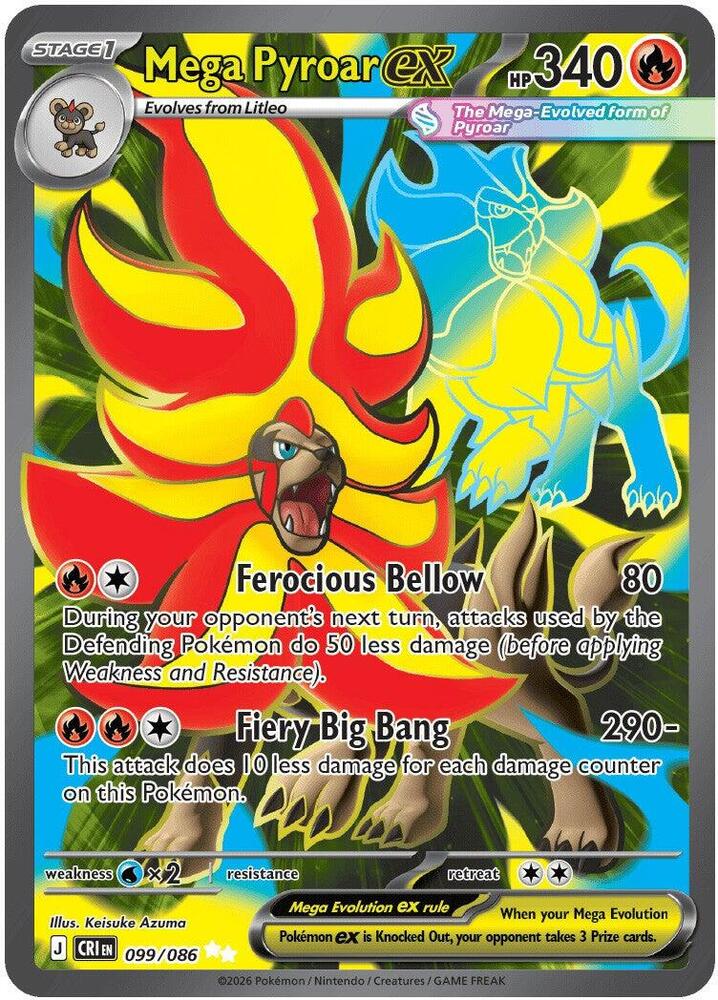 Mega Pyroar ex - 099/086 - ME04: Chaos Rising - #099/086