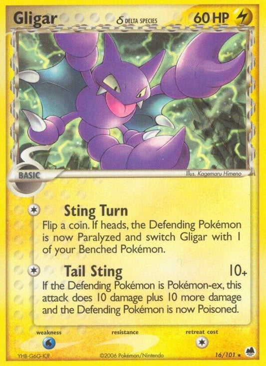 Gligar (Delta Species) - Dragon Frontiers - #16/101